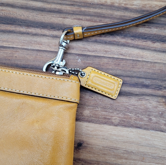 Coach Tan Leather Wristlet with Removable Strap - Picture 5 of 10